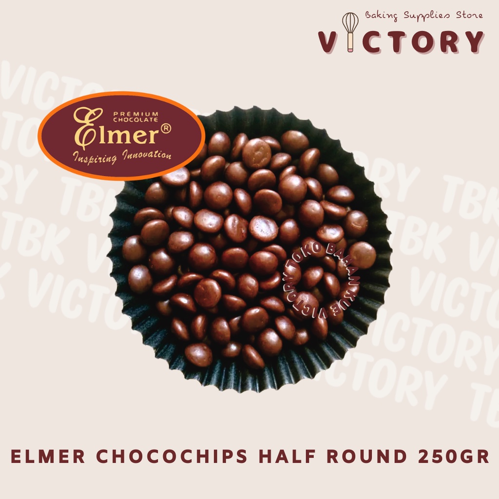 

Elmer Choco Chips Half-Round 250gr