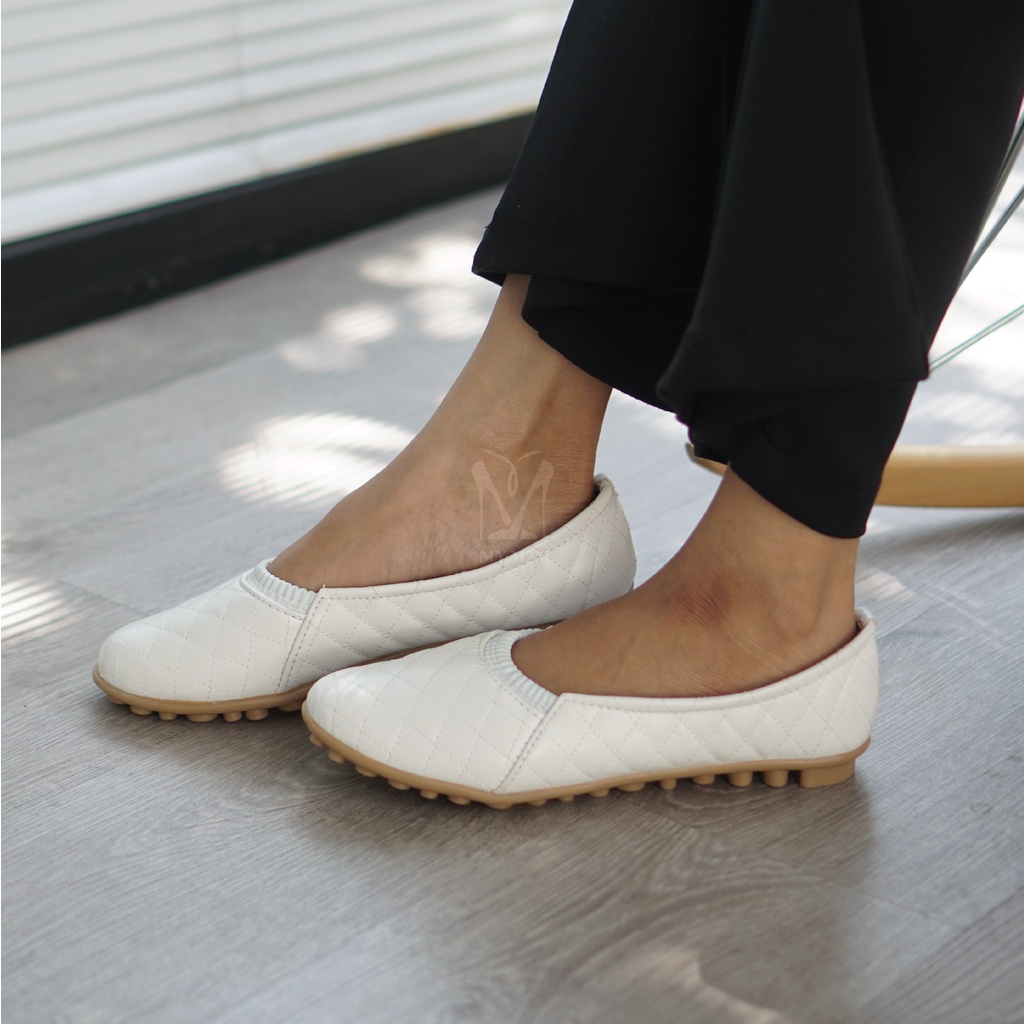 Mym2m Canelia Sepatu Flat Wanita Balet Flatshoes Sol karet