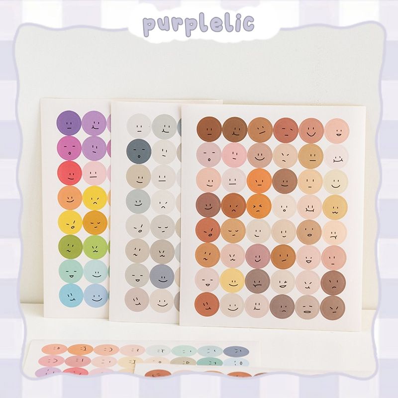 

[PURPLELIC] - SMILEY FACE STICKER EKSPRESI STIKER PLANNER JOURNAL DEKORASI
