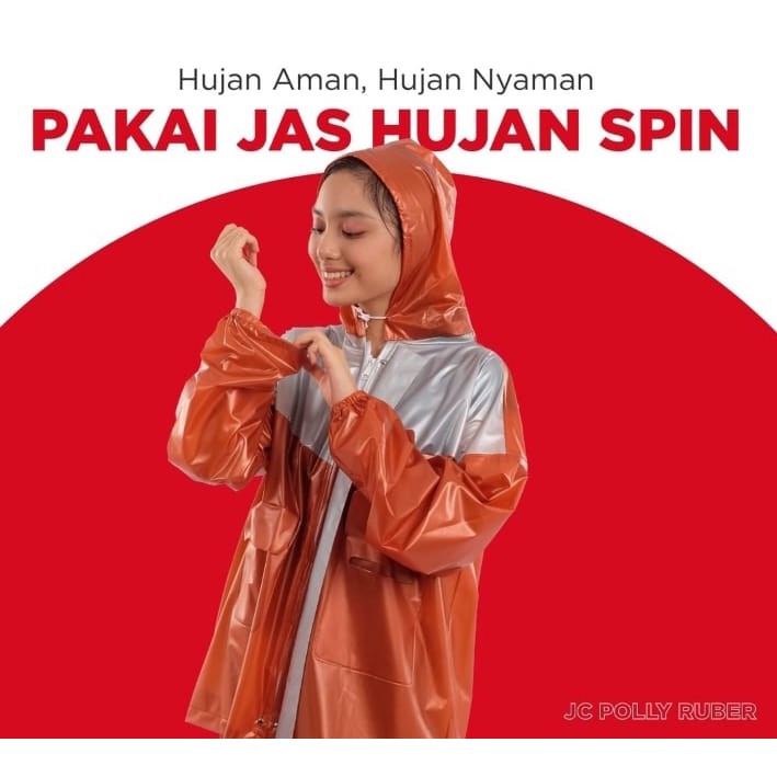 Jas Hujan Setelan Dewasa Jaket Celana Stelan Kombinasi Spin Protec