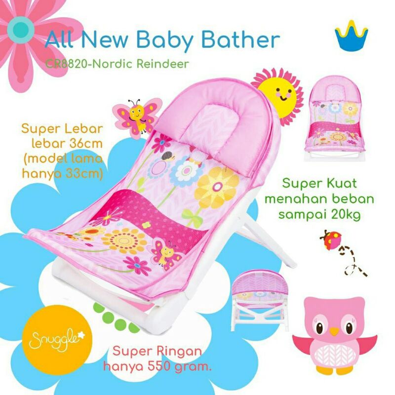 Crown Snuggle Super Baby Bather New Motif / Kursi Mandi Baby Crown Snuggle U1