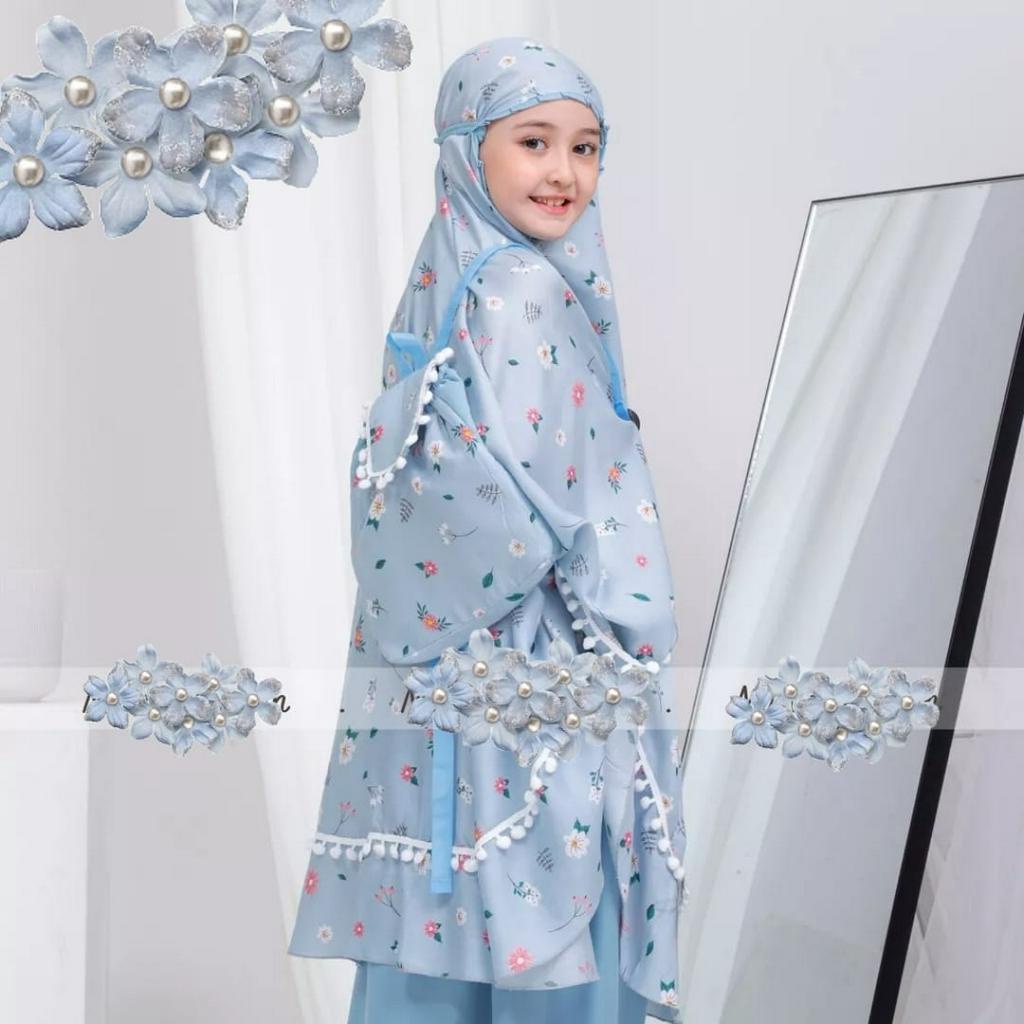 MUKENA ANAK premium tali karet Spring Flower/mukena anak SD/mukena anak TK