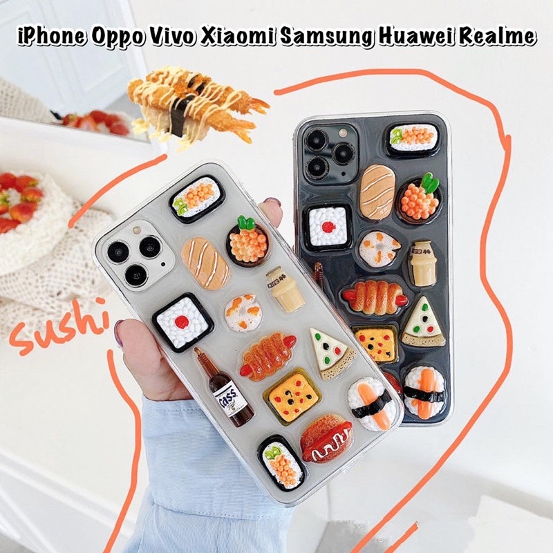 Sushi 3D Case Xiaomi Redmi Note 11 Pro 5g 4g 10 9 8 7 6 5 4 3 2 ultra 10T 8A 7A S2 S3 MI A3 PLUS LITE