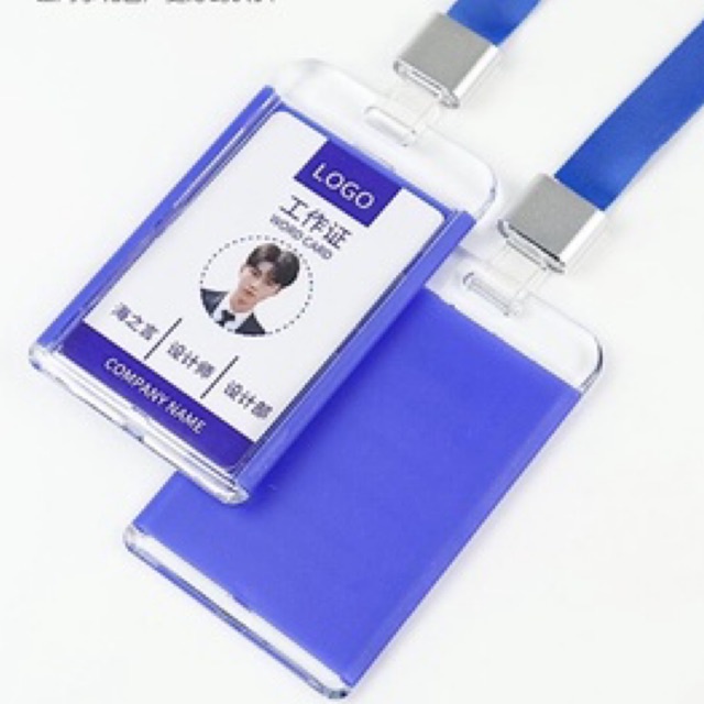 name tag Lanyrad id card holder ACRYLIC Kartu gantungan nama