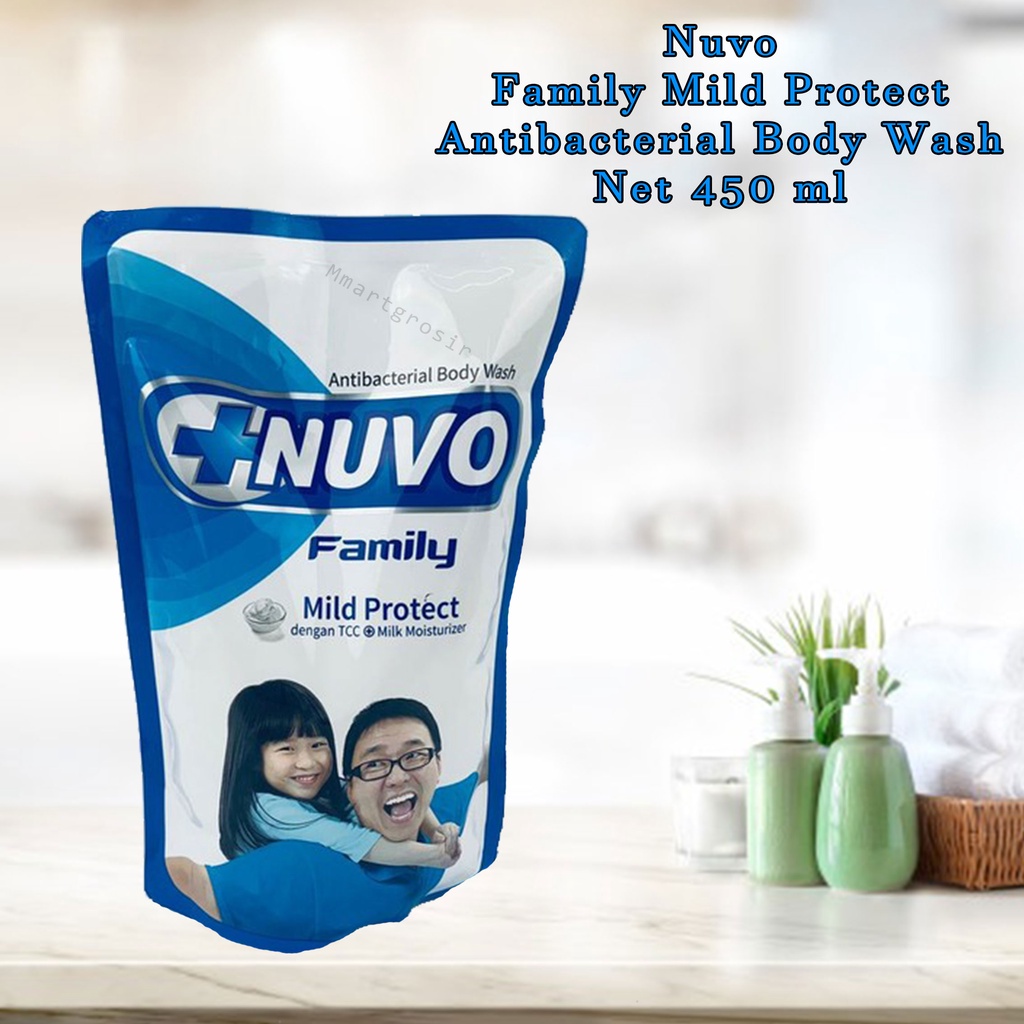 Sabun Nuvo Family Mild Protect / Antibacterial Body Wash Refill /450ml