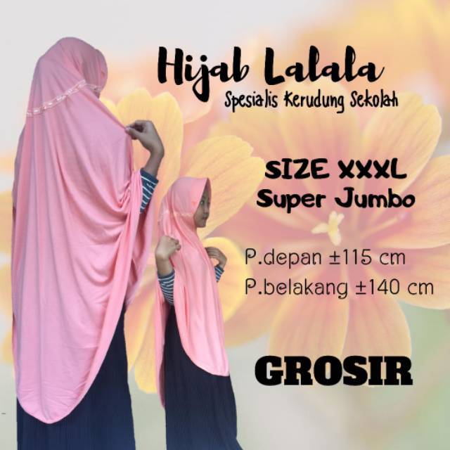 Hijab Super Jumbo Pita Serut