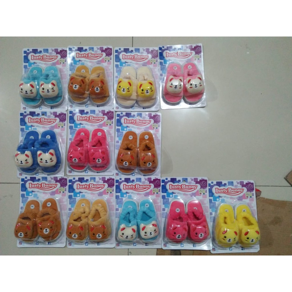 LUSTY BUNNY SEPATU SENDAL BULU LUCU FASHION BEST SELLER PS9721