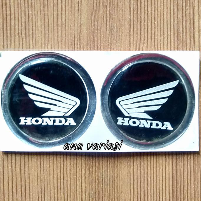 Stiker Timbul Logo Honda Stiker Timbul Honda Stiker Honda Bulat - Hitam Juara