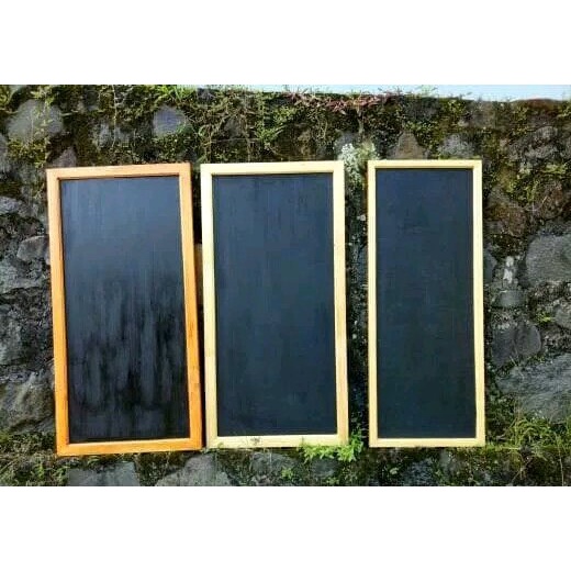 

papan tulis kapur hitam kayu jati belanda 50x80 dekorasi cafe prewedding wedding prawedding mainan
