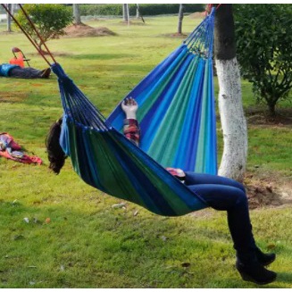 HAMMOCK AYUNAN GANTUNG - Tempat Tidur Gantung Camping Outdoor Pelangi Colourful,