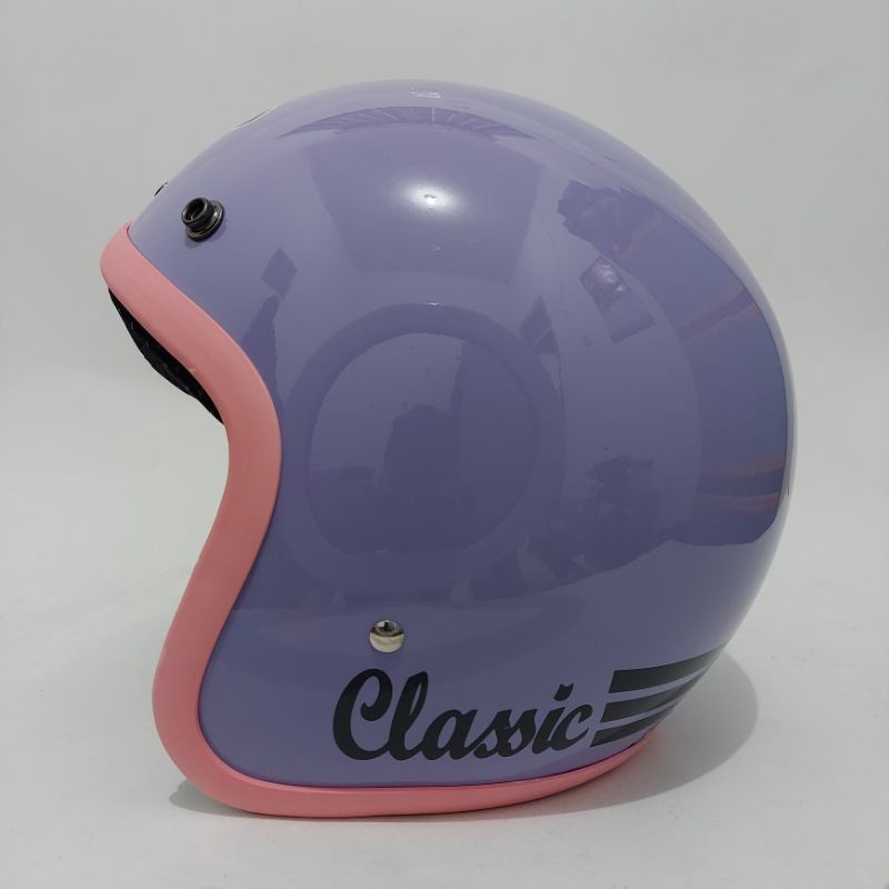 Helm Wanita Dewasa Retro SKY SNI Warna Pastel