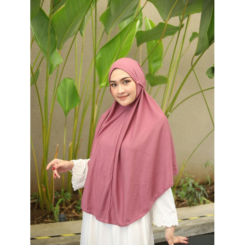 hijab instan bergo aisyah size xxl bahan kaos