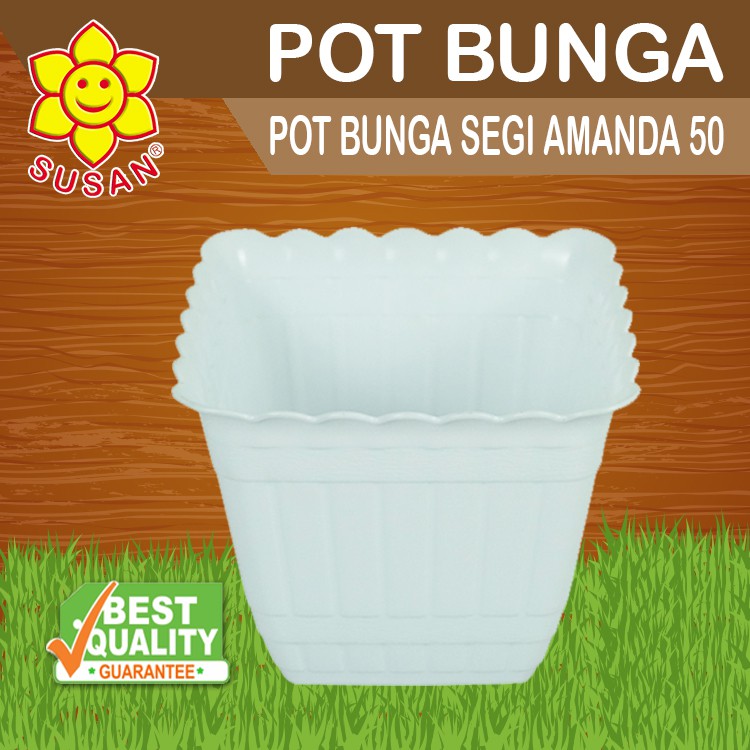Pot Bunga -Pot Plastik - Pot Bunga Segi -Pot Bunga Segi Amanda 50