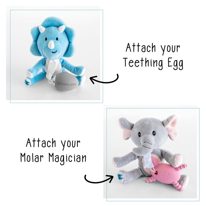 The Teething Egg Teething Pal | Boneka Plush Teether Gigitan Bayi