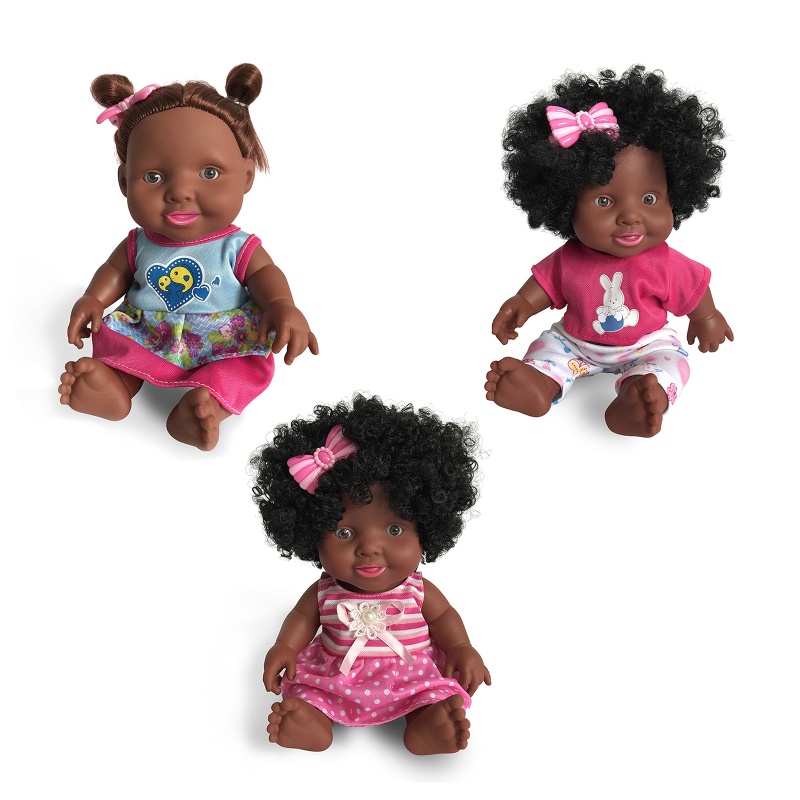 Mary African Black Untuk Boneka Realistis Bayi Dress up Untuk Boneka Tidur Vinyl Aksesoris