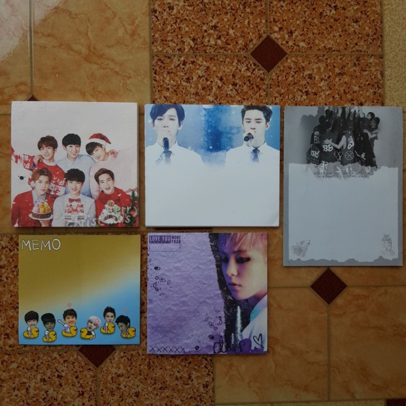 

Official sticky note memo exo from fansite korea