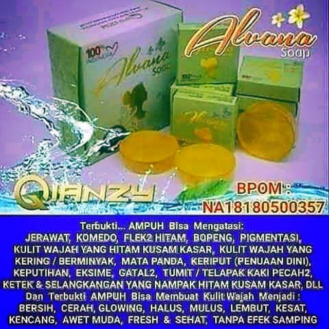 

produk kecantikan 1 box sabun zaitun alvana kuning Qianzy