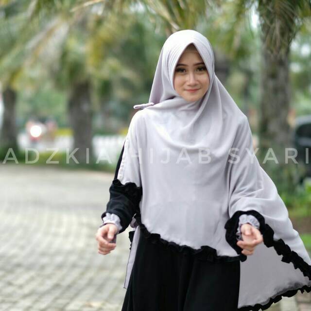 AIRA SET SYARI HITAM BY ADZKIA HIJAB SYAR'I, GAMIS LEBARAN, GAMIS SET SYARI, GAMIS ORIGINAL
