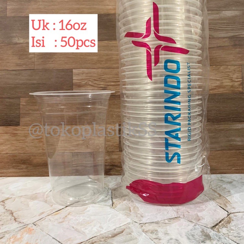 Gelas Plastik 16oz Starindo Cup Plastik PP