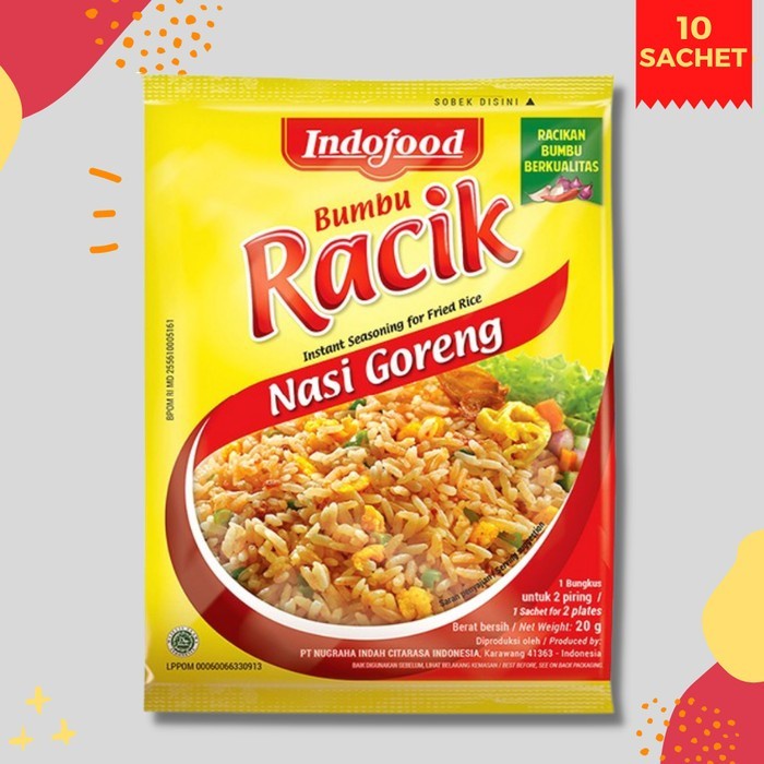 

Bumbu Racik Indofood Nasi Goreng 1 Renceng (10 pcs)