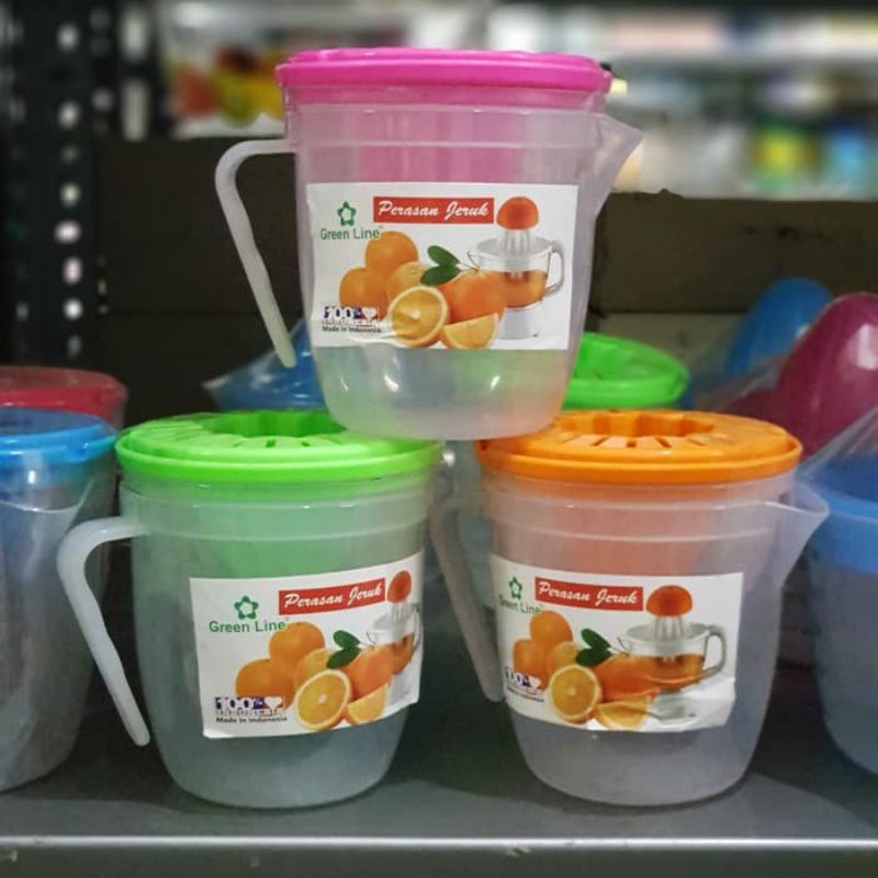 Perasan Jeruk Plastik / Orange Squeezer / Ada Takarannya / Juice Maker Glass