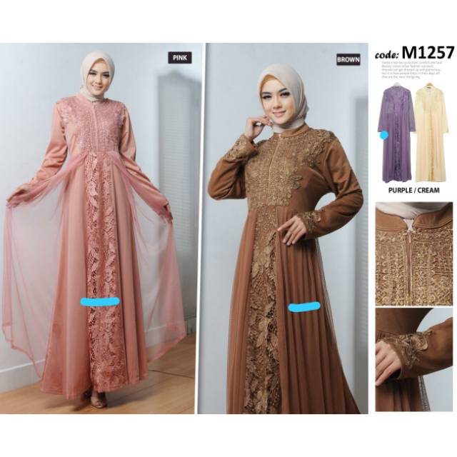 Gamis Renda tile.Gamis renda tile kekinian. GAMIS PESTA CANTIK