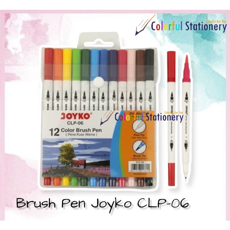 

Brush Pen / Color Brush Pen Joyko 12 Warna CLP 06 (Set)