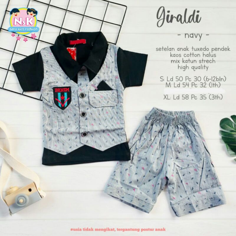 SETELAN ANAK LAKI-LAKI GIRALDI | SETELAN ANAK TUXEDO
