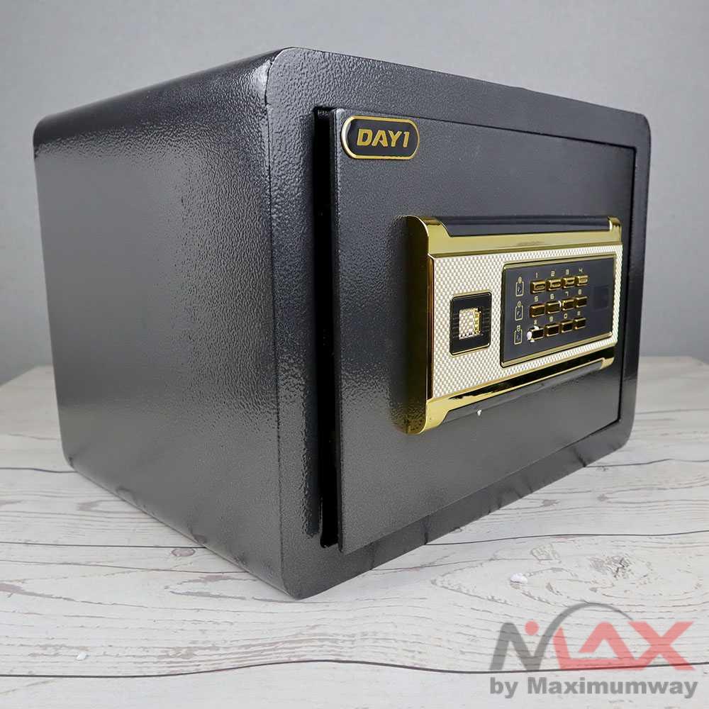 DAY1 Kotak Brankas Safety Anti-theft Box Fingerprint Password - Y0010 Warna Hitam