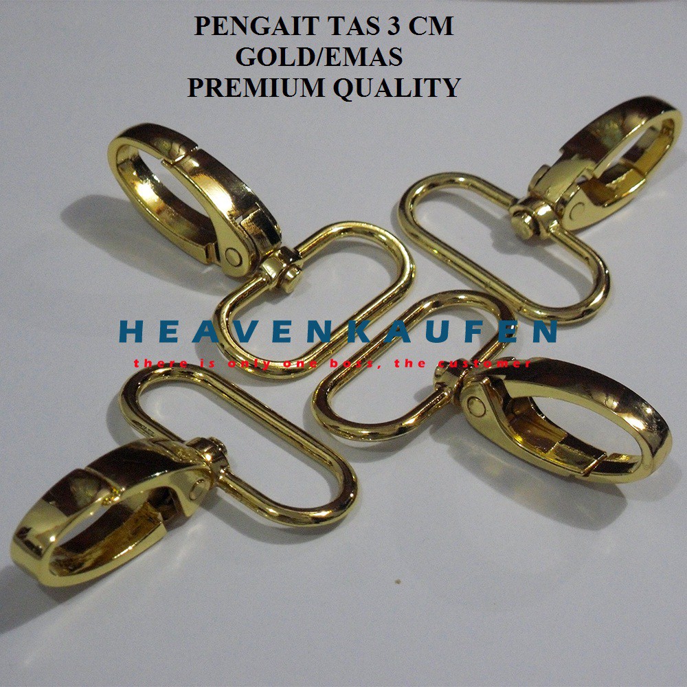 Pengait/Kait Tas 3 cm Emas/Gold Premium Quality