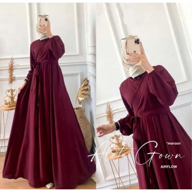 Aleta dress cringkle air blow 2022/ dress terlaris midi dress kekinian 2022/gamis muslim kekinian bahan crinkle air flow/dress jumbo inpor/dress kondangan terlaris termurah/baju muslim terbaru terlaris kekinian