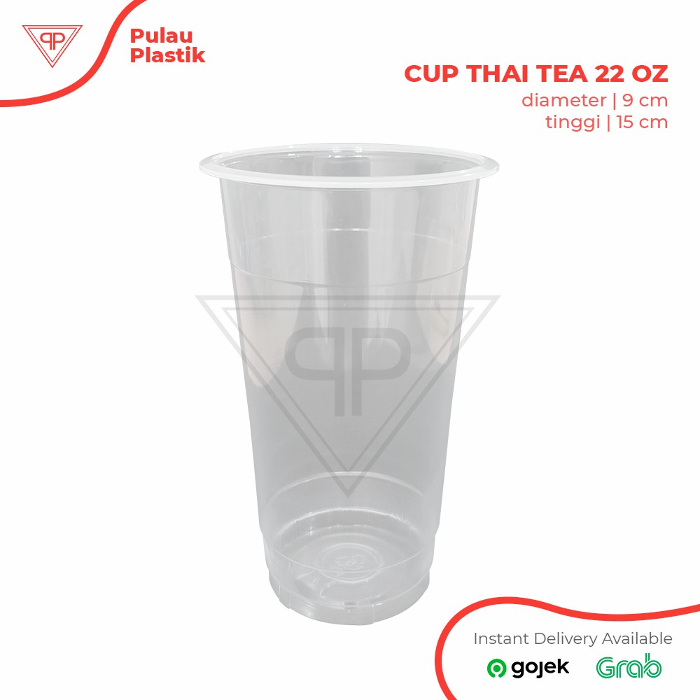 Cup Gelas Plastik 22 Oz Oval / Cup Juice / Cup Minuman / Cup Thaitea / ISI 50 pcs