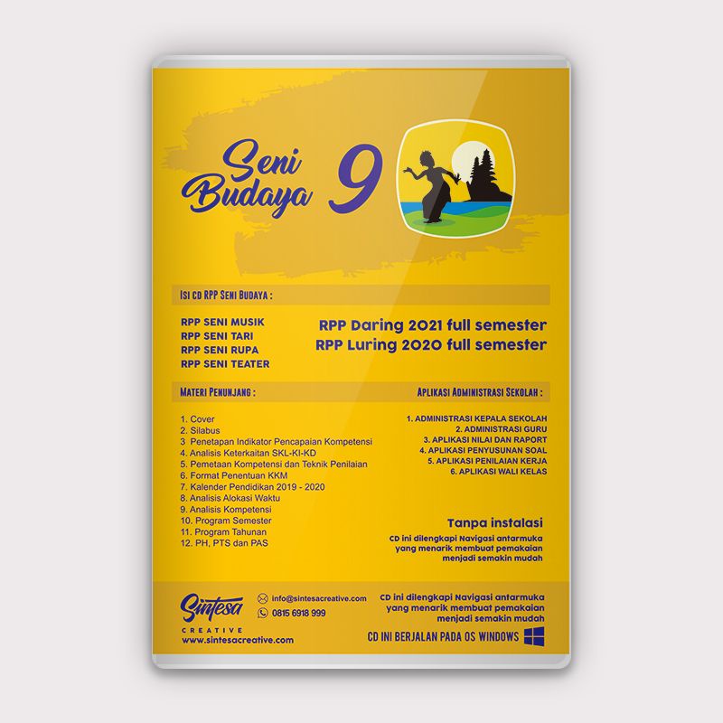 Cd Rpp 1 Lembar Seni Budaya Smp Mts Kelas 7 8 Dan 9 K13 Revisi Terbaru 2 Semester Shopee Indonesia