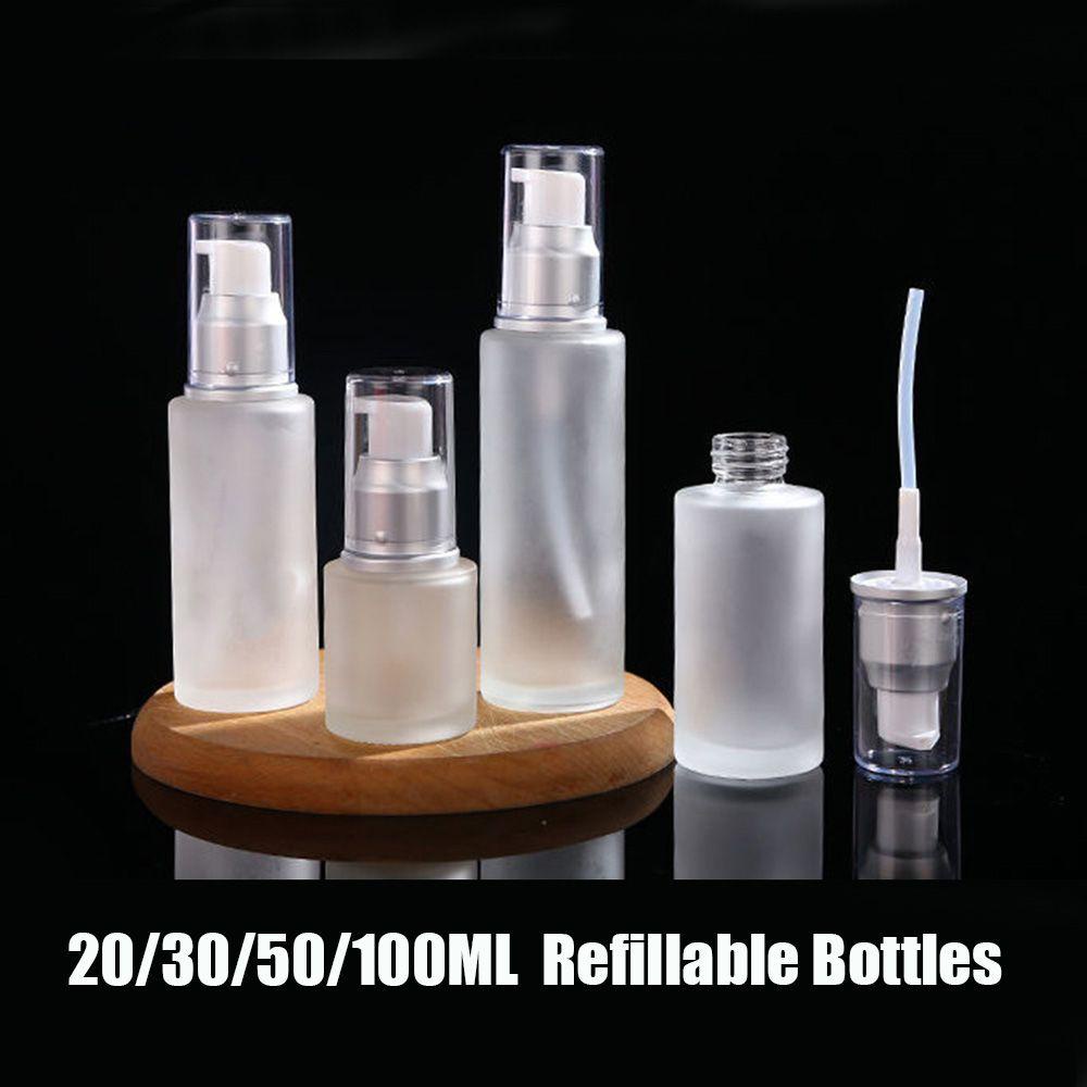 [Elegan] Botol Spray Transparan Protable Travel Kosong Comestic Frosted Lotion