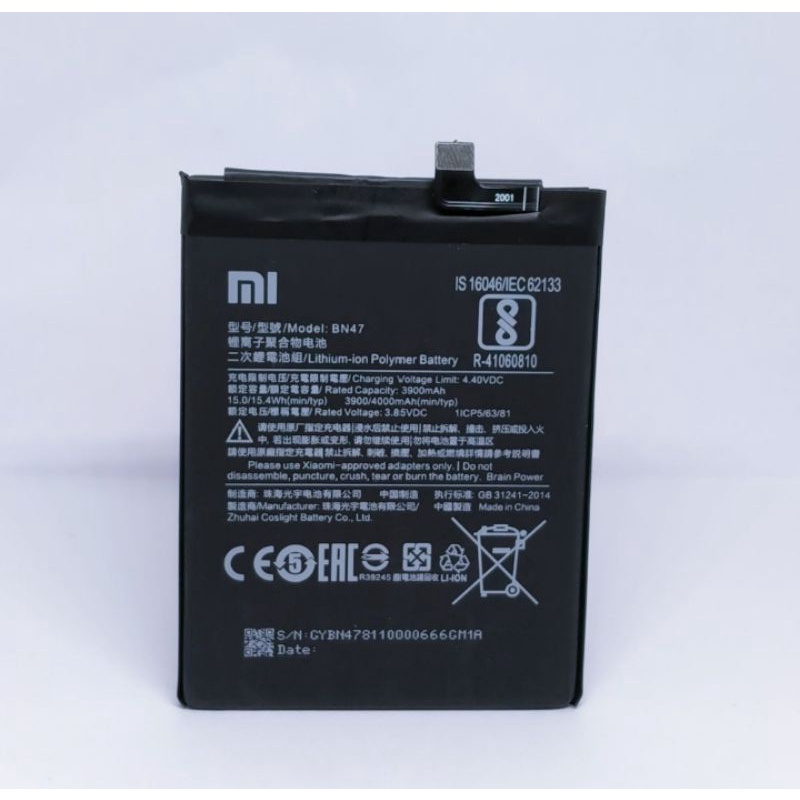 Batre Baterai Xiaomi Mi A2 Lite BN47 Original Battery Batre Hp