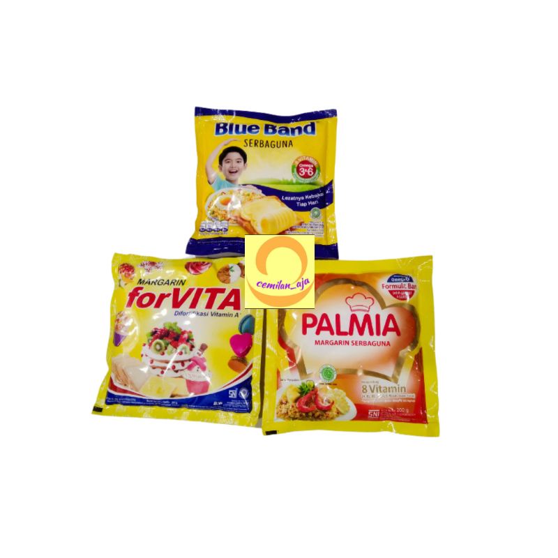 

MARGARINE BLUE BAND PALMIA FORVITA 200 GRAM MENTEGA SERBAGUNA KEMASAN SACHET