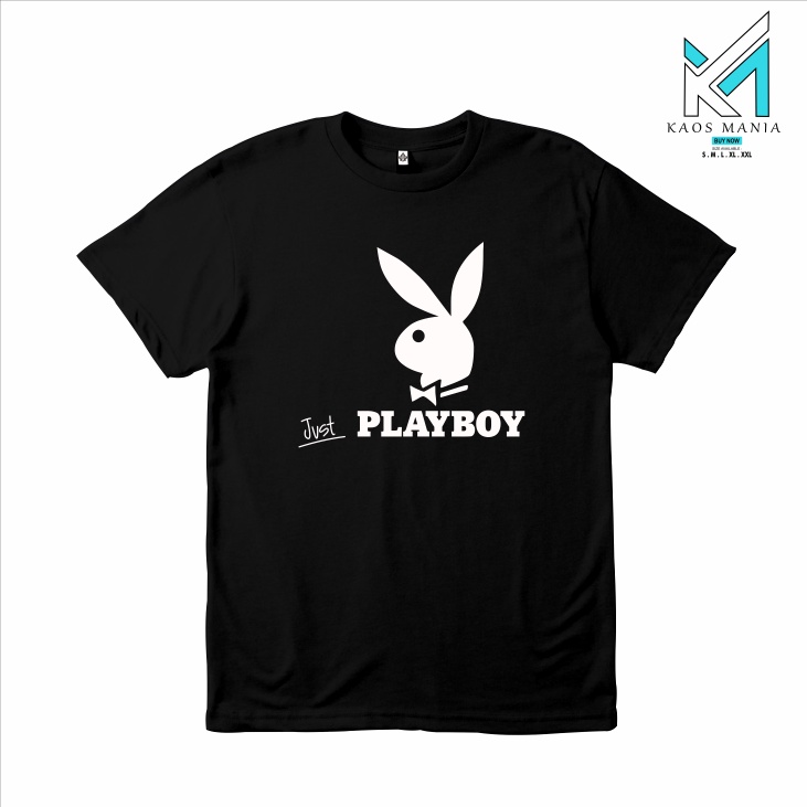 KAOS DISTRO JUST PLAYBOY TV LOGO TERBARU KAOS MANIA