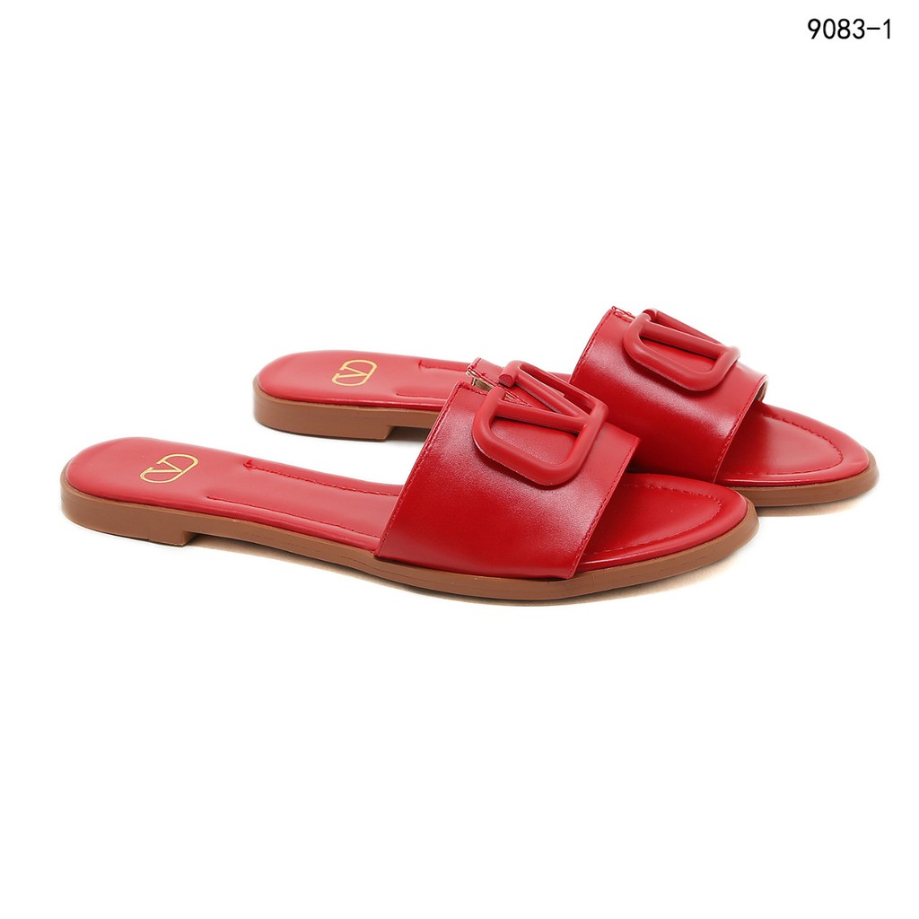 New Arrival ! Sandals Wanita V logo Slide 9083-1