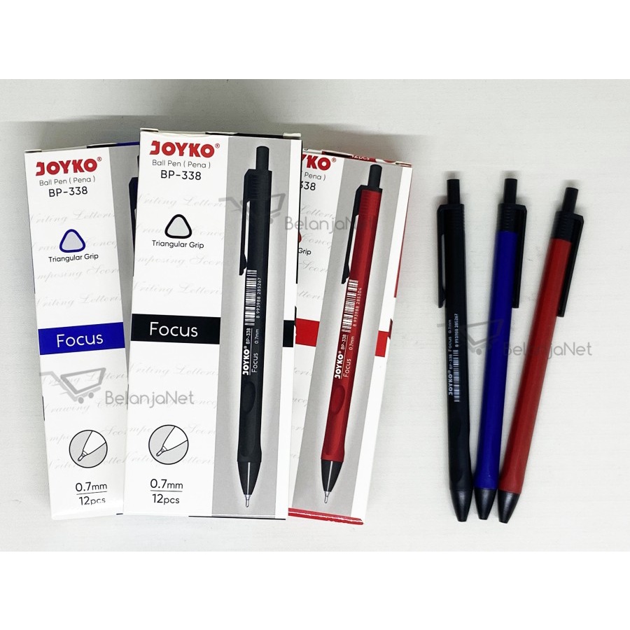 Pen Cetek Pulpen Ballpoint Ball Pen Joyko Vocus BP-338 0.7mm [1 LUSIN]