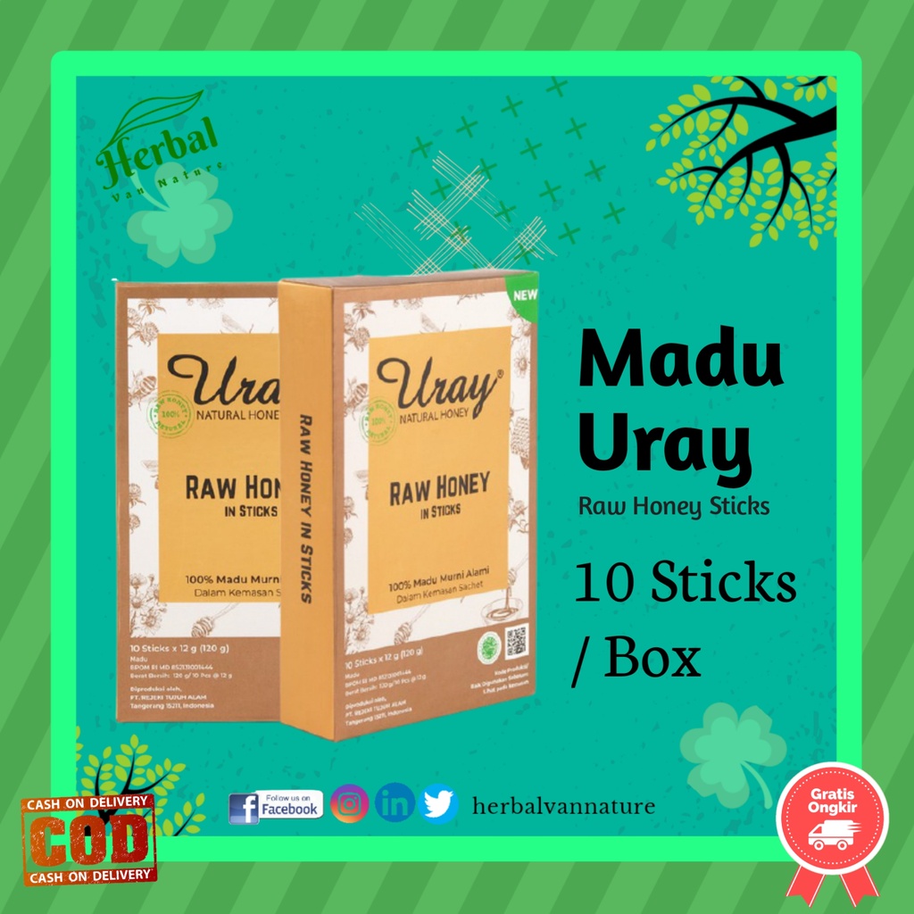 

Madu Uray Honey Stick Sachet - Original - Madu Murni - Madu Hutan - Madu Asli Organik