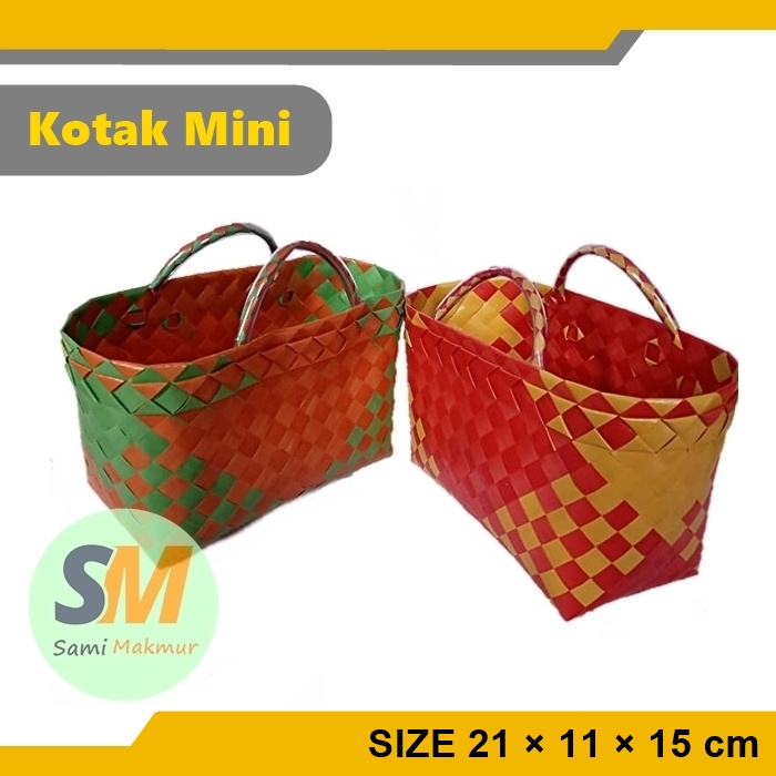 Tas Souvenir Tas Anyam Plastik Tas souvenir murah untuk Berkat Hampers Souvenir Parcel Hantaran Sembako Muat Thinwall Sterofoam Toples Roti