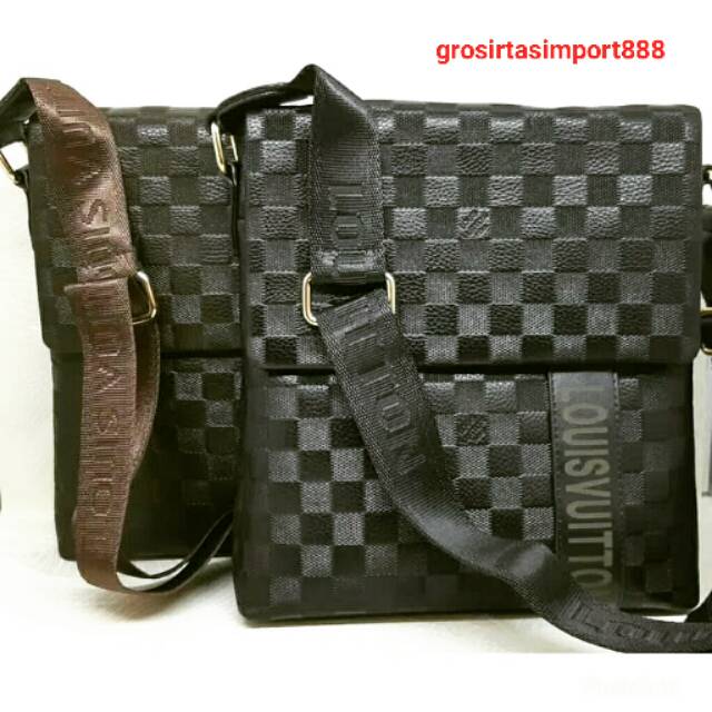 Tas selempang kulit Lv embos 8622