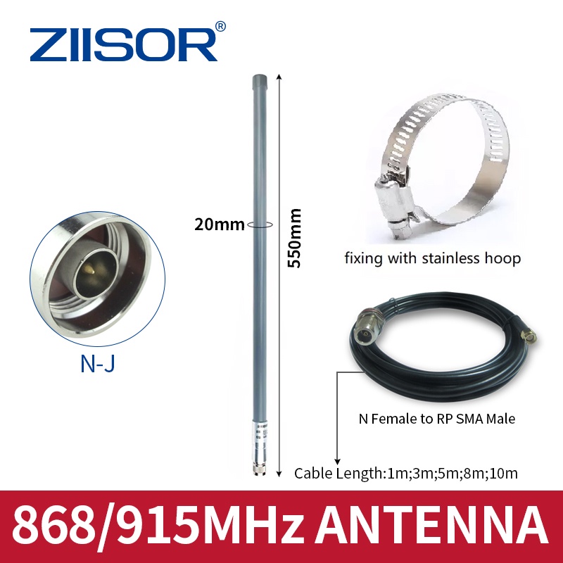 Outdoor Helium Miner Antenna 868 MHz LoRa 915 MHz RAK Hotspot Mining Antena 3D-FB Cable RP SMA Male