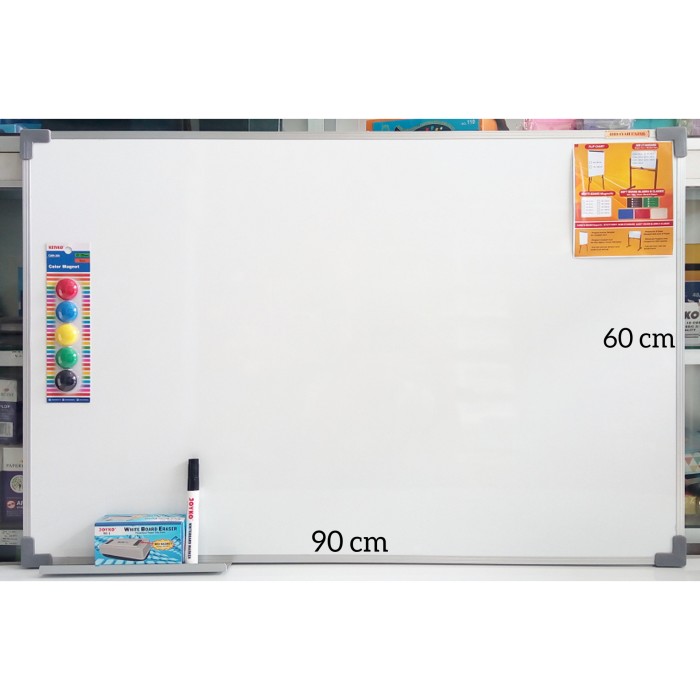

MURAH papan tulis + white board + spidol + magnet warna