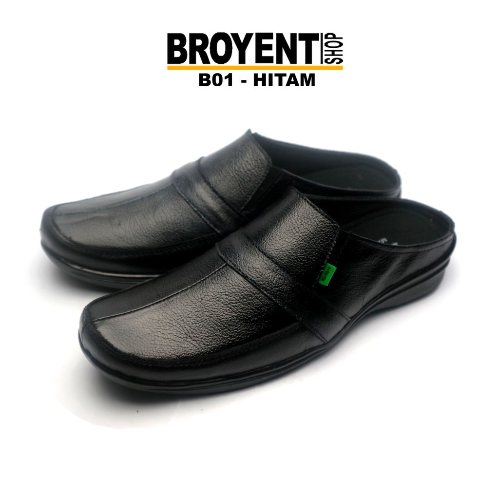 Sandal Sepatu Pria Bustong Kulit Asli B01