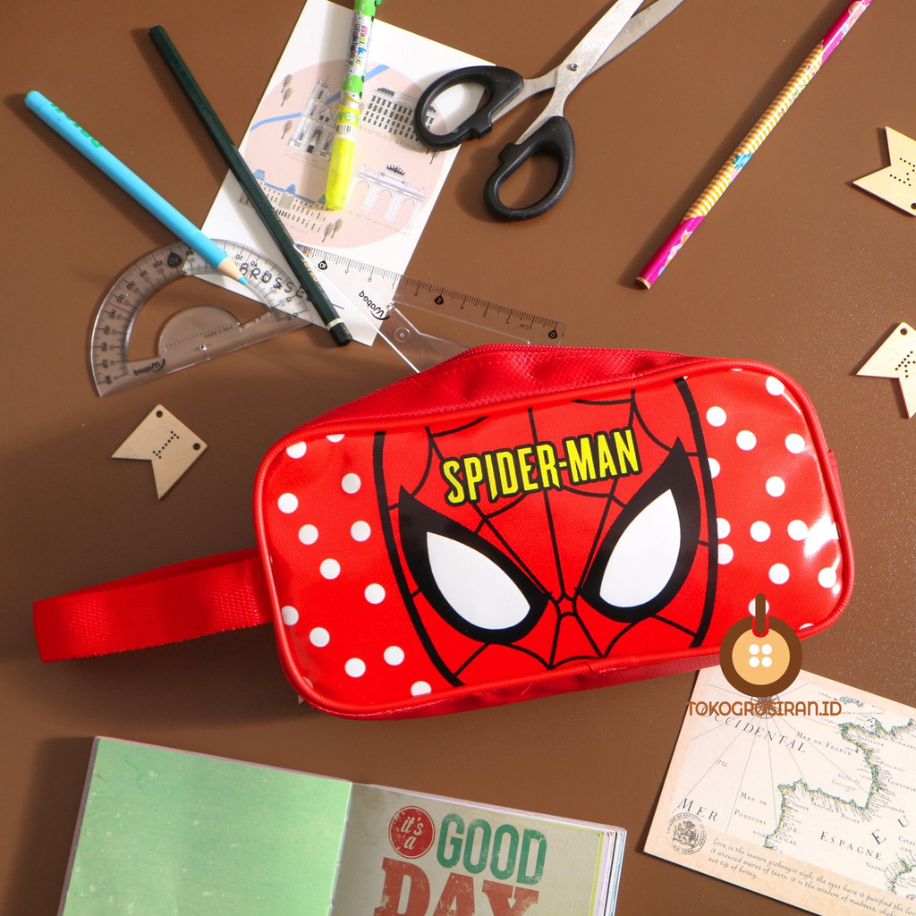 TOKOGROSIRAN.ID - KOTAK PENSIL ANAK CEWEK COWOK SUPERHERO PENCIL CASE PREMIUM MURAH