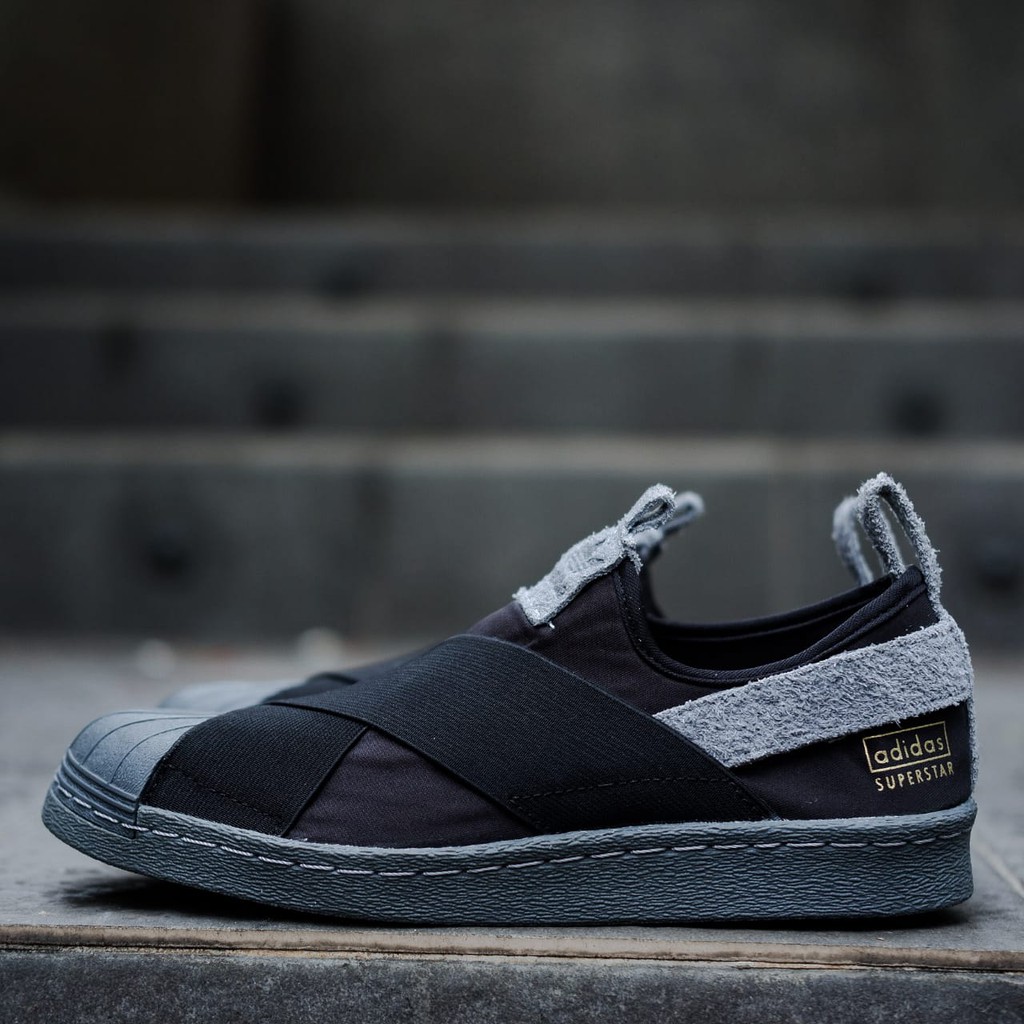 superstar slip on mens Grey