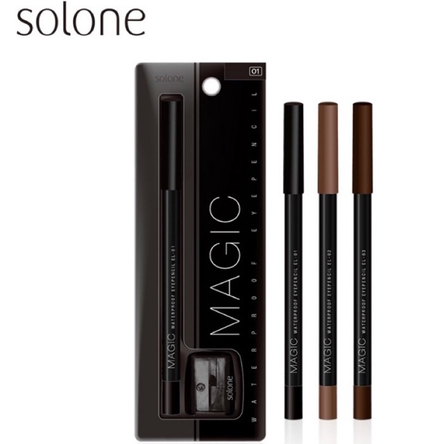 EYELINER PENCIL WATERPROOF SOLONE (free Sharpener)