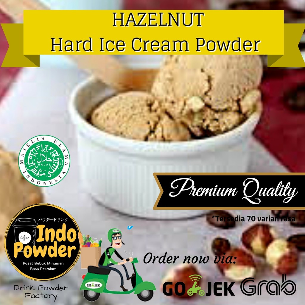 Hazelnut HARD ICE CREAM Powder 1Kg - Bubuk Ice Cream Hazelnut 1Kg