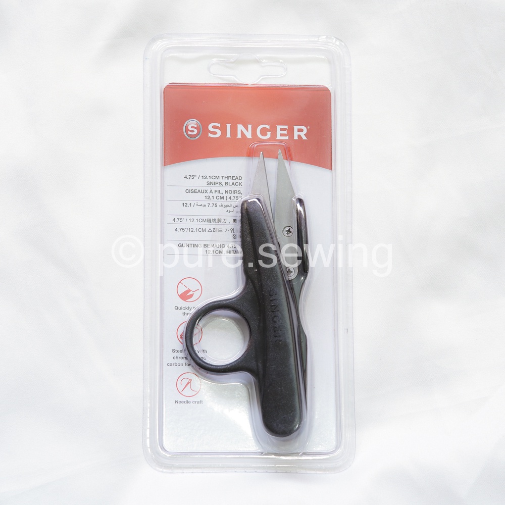 (DOUBLE BUBBLE WRAP) Gunting Benang SINGER Dengan Jempol / Thread Cutter 4,75 Inch